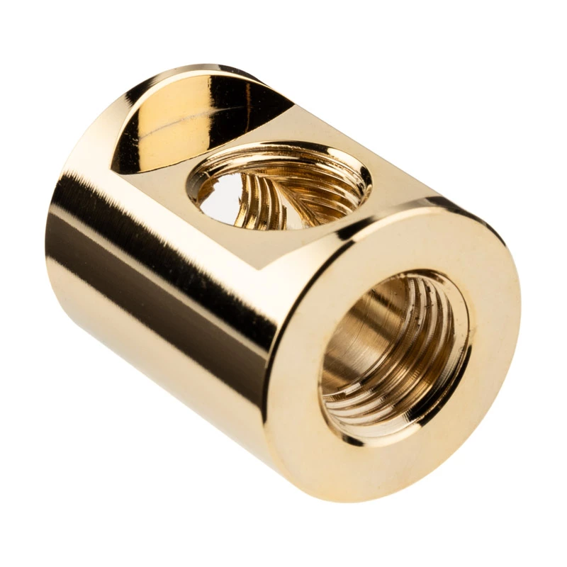 Fitting EK Water Blocks Brass Gold 28mm Height 2.3cm Diameter