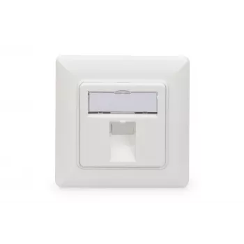 Digitus | Wallplate for Keystone Modules, German type, middle plate 50x50 mm, frame 80x80 mm | DN-93811