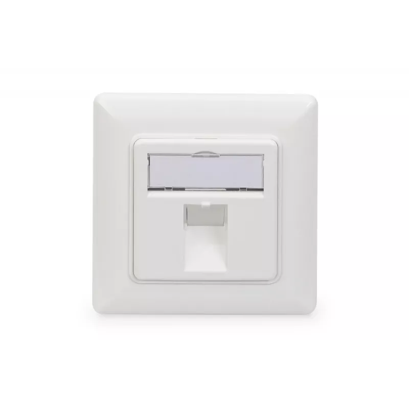Digitus | Wallplate for Keystone Modules, German type, middle plate 50x50 mm, frame 80x80 mm | DN-93811