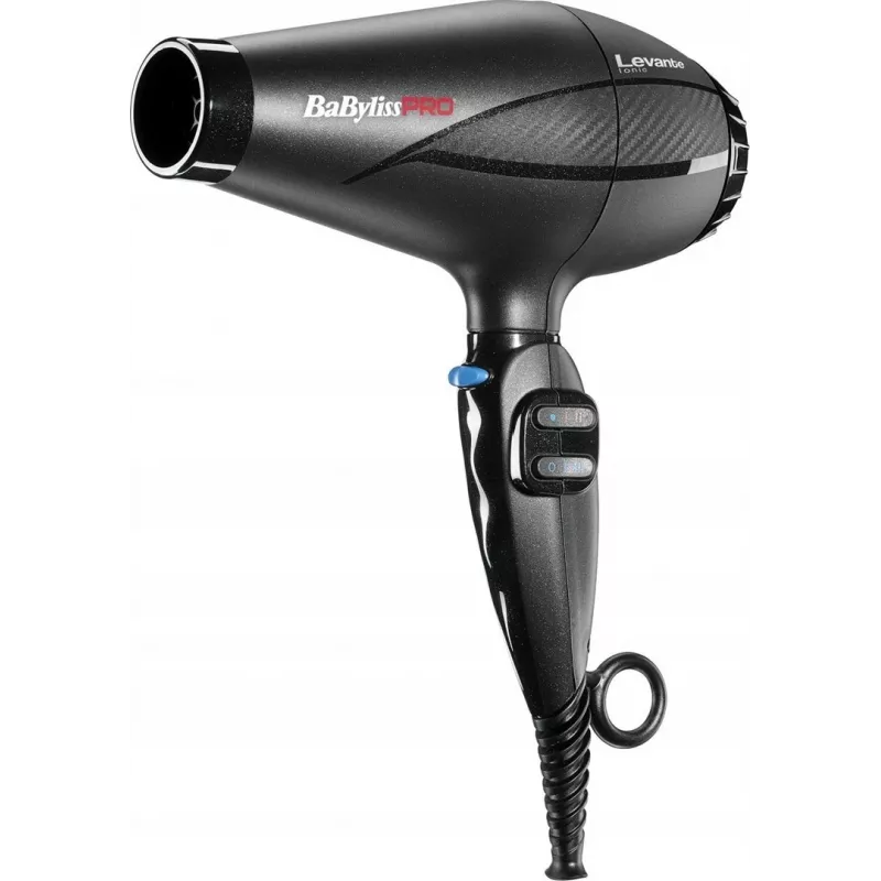 Hair dryer BaByliss PRO Levante 2100 W, AC motor, ionic, 2 heat/2 speed, black