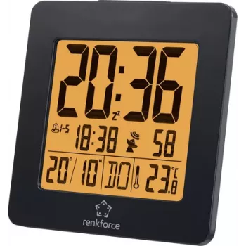 renkforce Funk Wecker 4161c12 Black Alarmzeiten 2 (1383425)