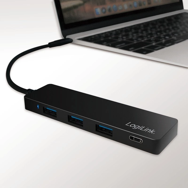 LogiLink UA0311 USB-C 3.2 Gen 2 Multiport Hub 4 Ports Black