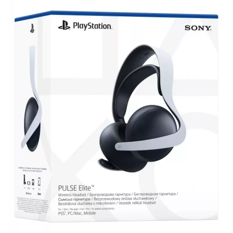 Sony PULSE Elite Headset Wired & Wireless Head-band Gaming Bluetooth Charging stand Black, White