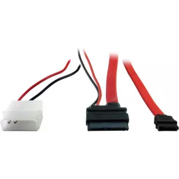 Inter-Tech - SATA-Adapter - Slimline SATA to Internal Power Supply, 4-pin, SATA - 15cm - Red (88885323)