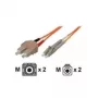 Tecline exertis Connect - Patch-Cable - SC multi-mode (M) to LC Multi-Mode (M) - 3 m - Fibre Optic - 50/125 micrometre - OM2 - orange (85603)