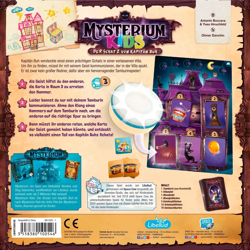 Mysterium Kids: Der Schatz of captain Buh, Board Game