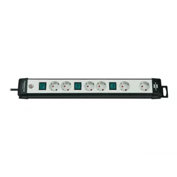 Power Extension Brennenstuhl 1951560600 3m 6 AC Outlets Black Grey