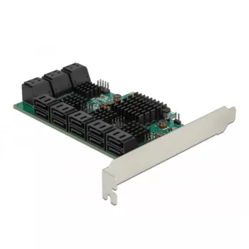 DeLOCK 16 port SATA PCI Express x4 Card 6 Gbit/s Green Grey