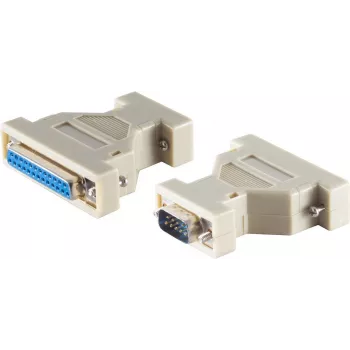 Sub-D Adapter ShiverPeaks 9-pin to 25-pin (model 78421) cable adapter for serial connectivity