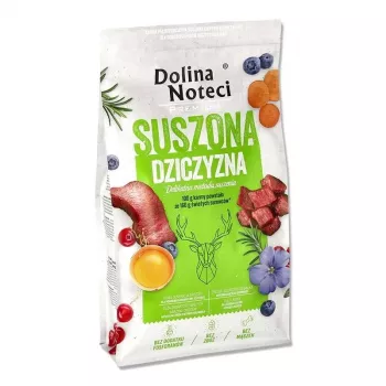 Dry dog food Dolina Noteci Premium venison 9 kg — complete adult nutrition, grain-free, protein 26%, fat 15%