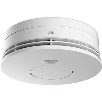 Smoke detector Busch-Jaeger 2CKA006800A2718 photoelectrical reflection interconnectable wired, Ø12 cm, H47.5 mm