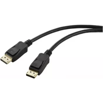Renkforce DisplayPort Connection Cable DisplayPort Plug, DisplayPort Plug 2.00 m Black RF-5771516 PVC Jacket DisplayPort-Cable (RF-5771516)
