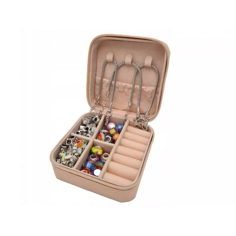 Beading and Bracelet Making Kit Extralink 66-piece Charms Set with Storage Bag
