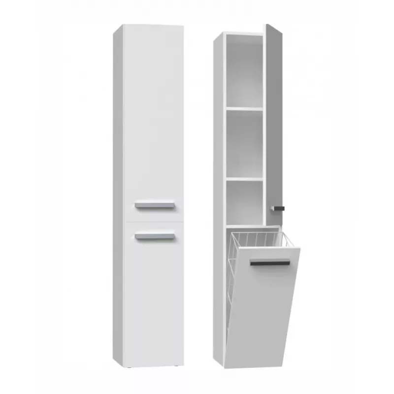 Bathroom cabinet NEL IV 31x30x174 cm, matte white