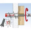 Fischer DUOBLADE, Screw & wall plug kit, Concrete, Plastic, Grey, Pozidriv, PZ2