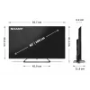 Sharp 43HP6265E TV Google UHD Black