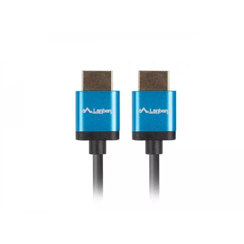 HDMI cable LANBERG CA-HDMI-22CU-0018-BK 1.8 m — HDMI Type A to A, HDMI 2.0, 18 Gbit/s, ARC, gold-plated