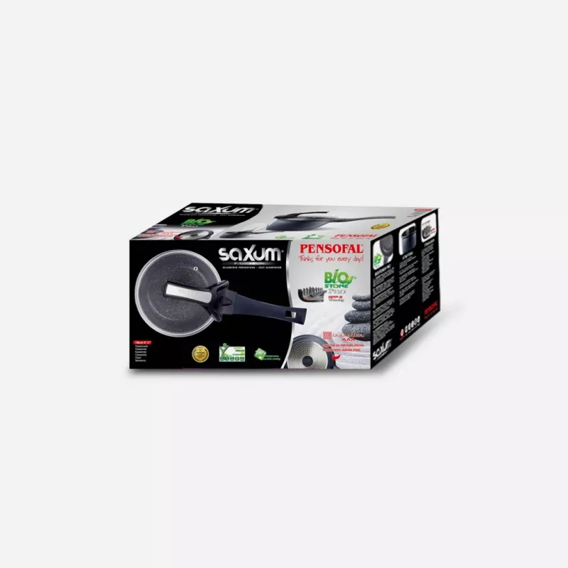 Saucepan Pensofal Saxum 16 cm with glass lid — Pensofal Saxum 16cm saucepan