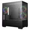 PC Midi Tower DeepCool CG380 3F — Black, 235×437×451 mm, supports 2x120 mm side + 1x120 mm rear fans, bottom PSU, 2.5 inch/3.5 inch HDD