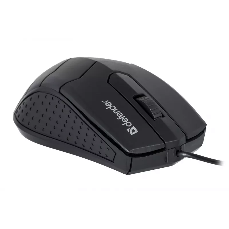 Optical Ambidextrous Mouse DEFENDER HIT MB-530 — 1000 DPI, USB Type-A, Black, 1.5 m cord