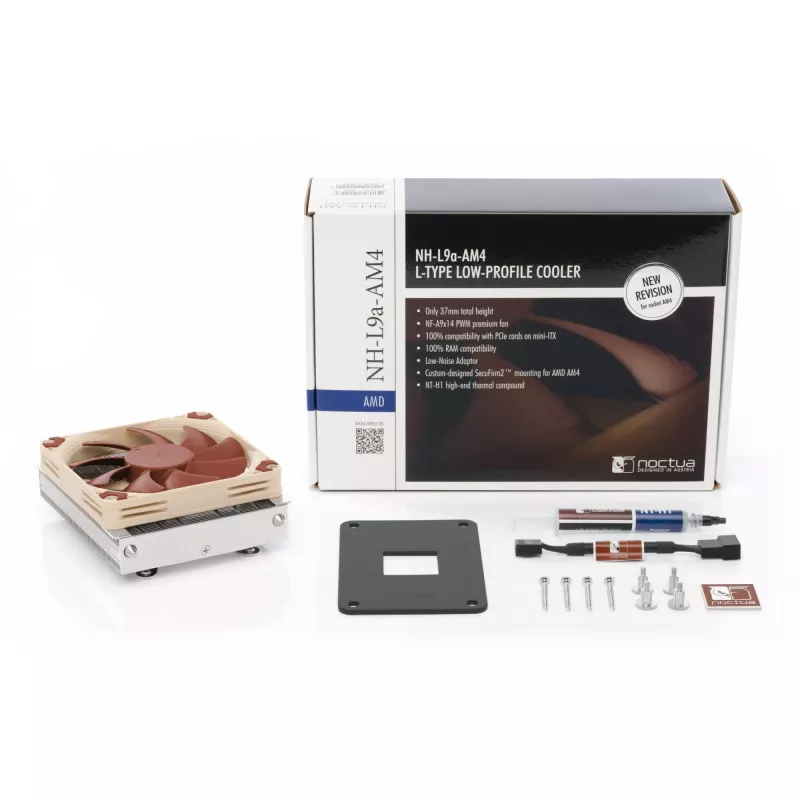 Noctua NH-L9a-AM4 Processor Cooler 9.2 cm Beige, Nickel