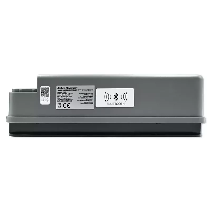 MPPT Solar Charge Controller QOLTEC 53662 with Temperature Sensor