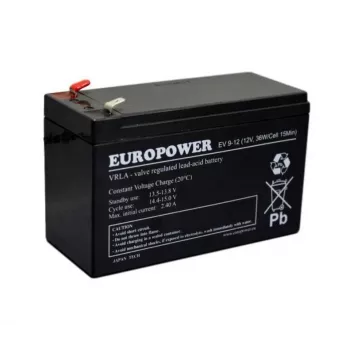 Lead-acid sealed battery europower EV 12-9 — 12 V 9 Ah for UPS and backup power