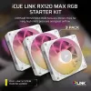 Fan Corsair iCUE LINK RX120 MAX RGB 12 cm White 3 pcs 400-2000 RPM