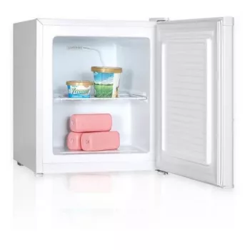 Upright freezer MPM 46-ZS-01B, 34 L capacity, white, freestanding, reversible door, 230 V, 41 dB