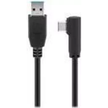 Goobay USB-C™ to USB A 3.0 Cable 90°, black, 1 m - USB 3.0-Plug (Type A) > USB-C™-Plug (66501)