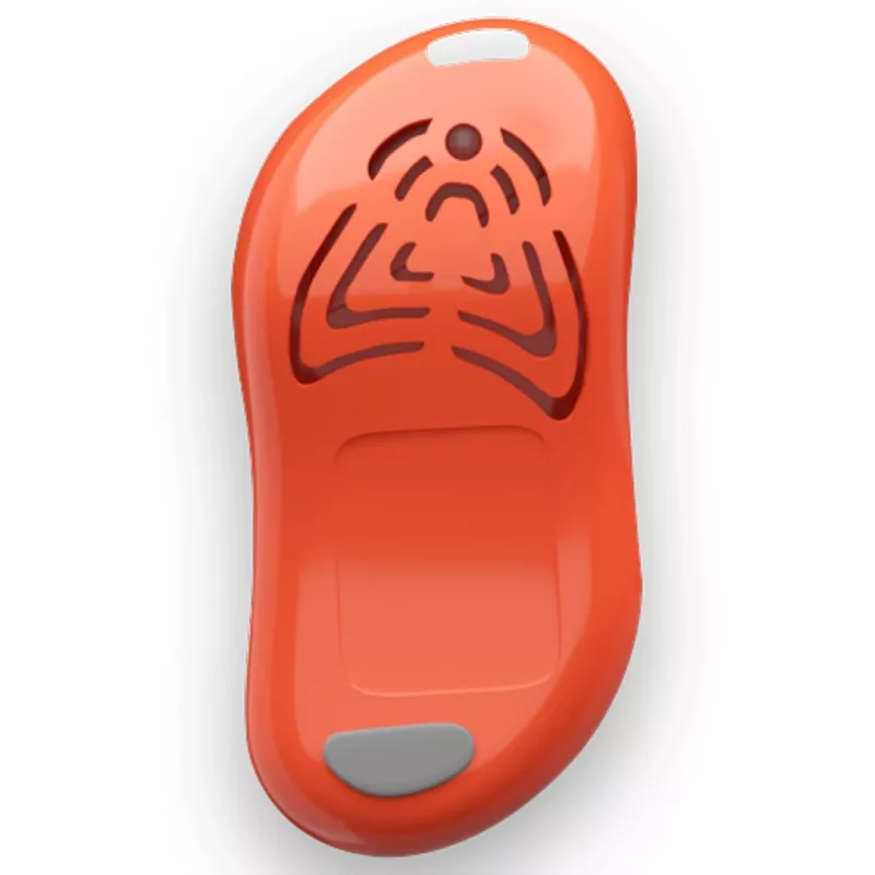 Wearable ultrasonic tick repeller TICKLESS PRO10-103OR for pets, battery-powered, 2 m range, orange