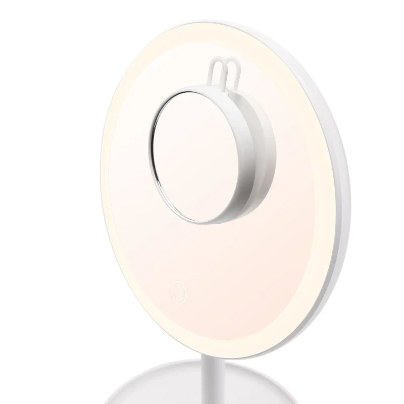 Freestanding LED Makeup Mirror ETA Fenité Round 20 cm, Touch Control, USB, Built-in LiPo Battery