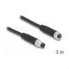 DeLOCK M8 4 pin Cable A-coded male to female PUR TPU 3 m