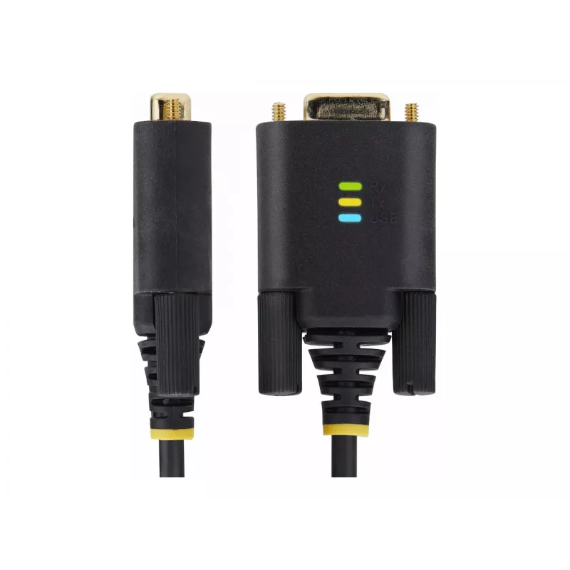 StarTech.com 13ft (4m) 2-Port USB to Serial Adapter Cable, Interchangeable DB9 Screws/Nuts, COM Retention, USB-A to DB9 RS232, FTDI, Level-4 ESD Protection, Windows/macOS/ChromeOS/Linux - Rugged TPE Construction
