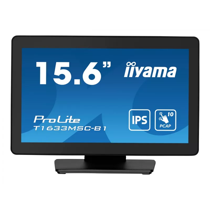 iiyama ProLite T1633MSC-B1 computer monitor 39.6 cm (15.6 inch) 1920 x 1080 pixels Full HD LCD Touchscreen Black