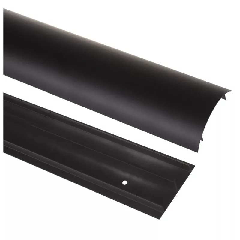 Cover strip aluminum MACLEAN MC-814 B black — cable organizer trim