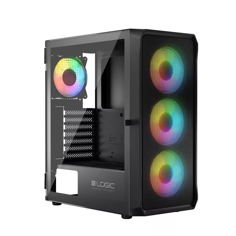Computer Case Logic Concept Portos ARGB ATX Black