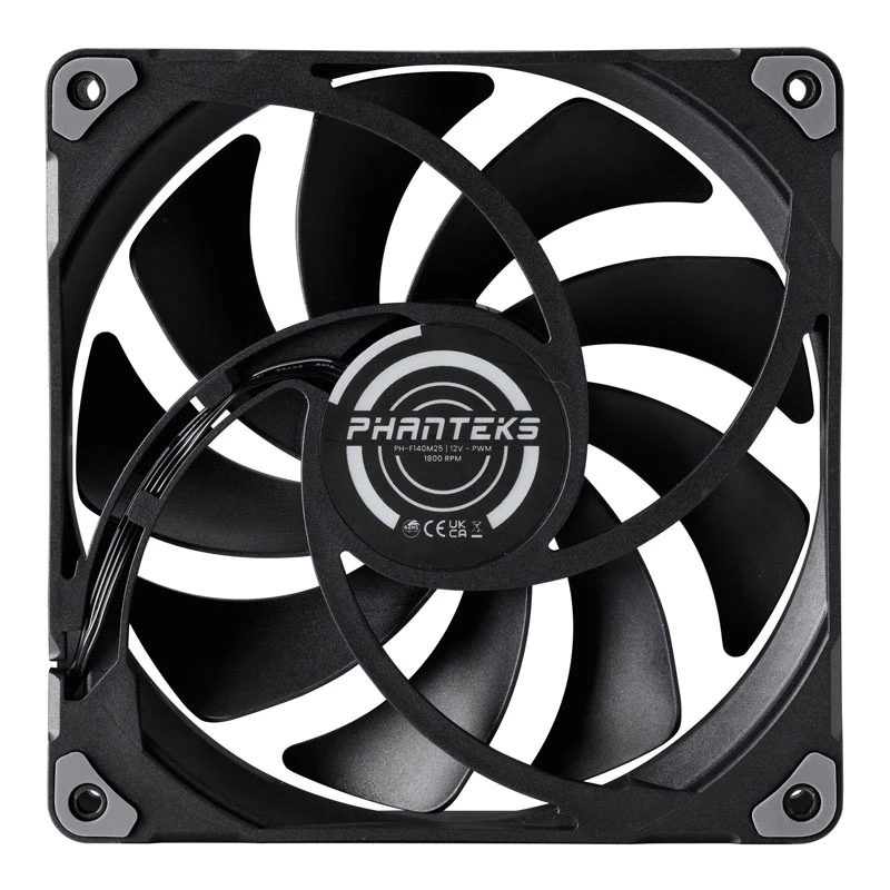 PHANTEKS M25 PWM 140mm Case Fans - 3 Pack, Black