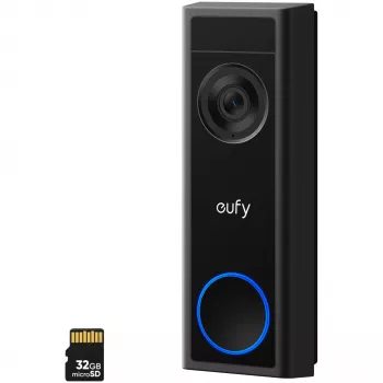 Video doorbell Eufy C31 2K with MicroSD support, 2560×1440, 6500 mAh, wired & wireless, black