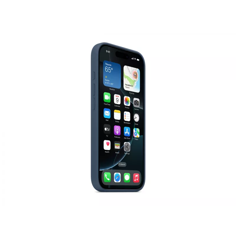 Silicone case with MagSafe for iPhone 16 Pro - Denim
