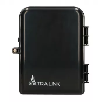 Extralink Eliza V2 Fiber Optic Closure, 16 Splices, Black, Mid-Span
