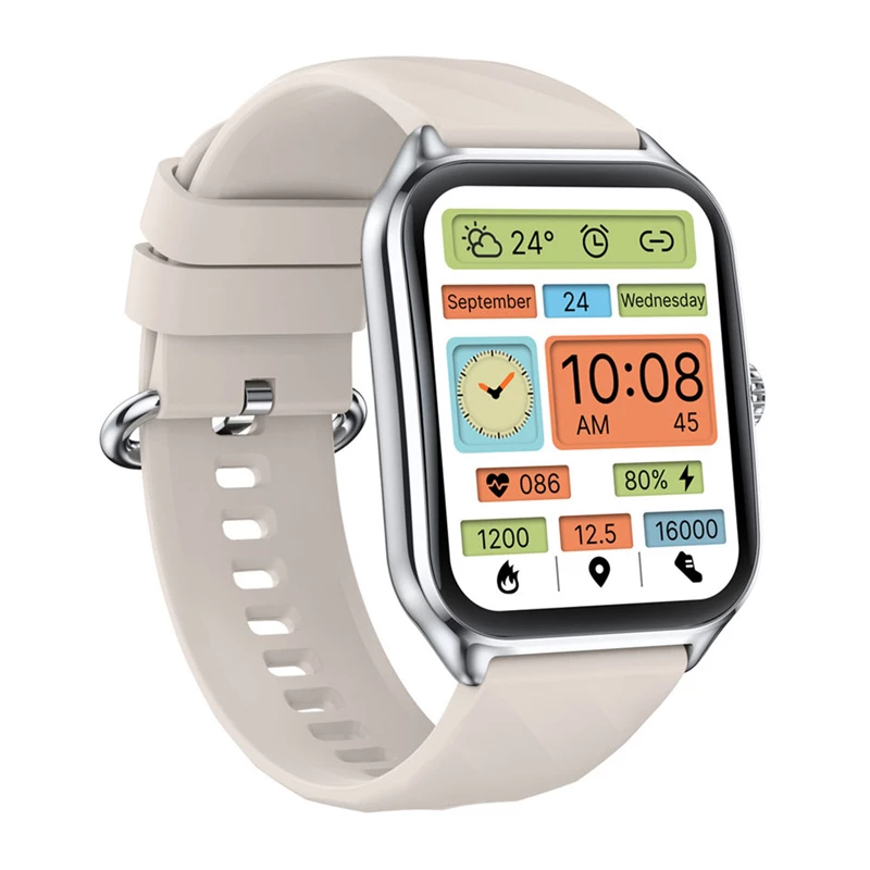 Smartwatch Zeblaze GTS 4 — 1.94 inch (4.93 cm) AMOLED 466×466 px, Touchscreen, Wi‑Fi, Metal Case, Silicone Band (White)