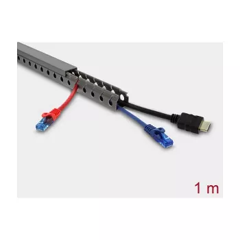 Cable trunking DELOCK 22027, 25×25 mm cross-section, 1 m length, grey