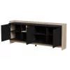 Cama PORTO 3D chest of drawers 190x38x77 oak/black