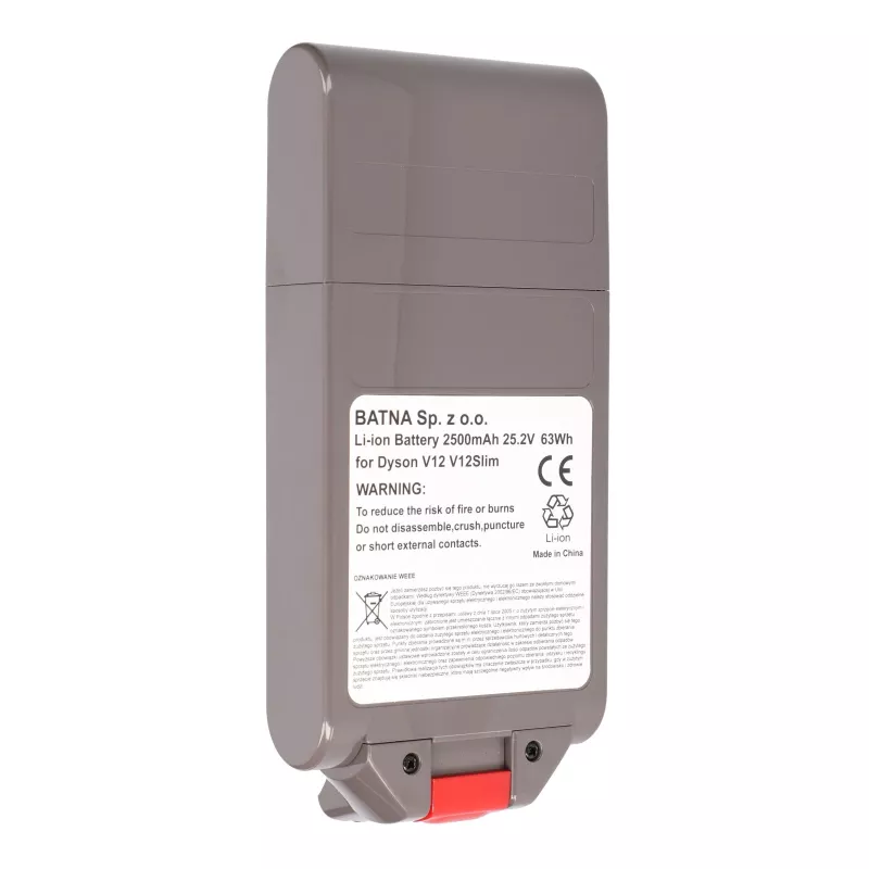 Battery for Dyson vacuum V12, 25.2V 2500mAh