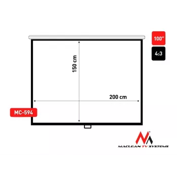 Projection screen Maclean MC-594 2.54 m (100 inch) 3:4
