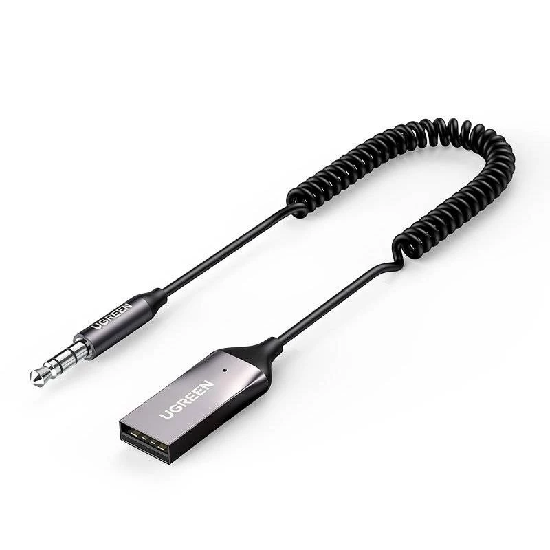 Audio receiver UGREEN CM309 Bluetooth 5.0 USB with 3.5 mm AUX jack, black, 20–20000 Hz