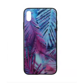 Protective cover glass sleeve Tellur for iPhone XS Max with printed palm design