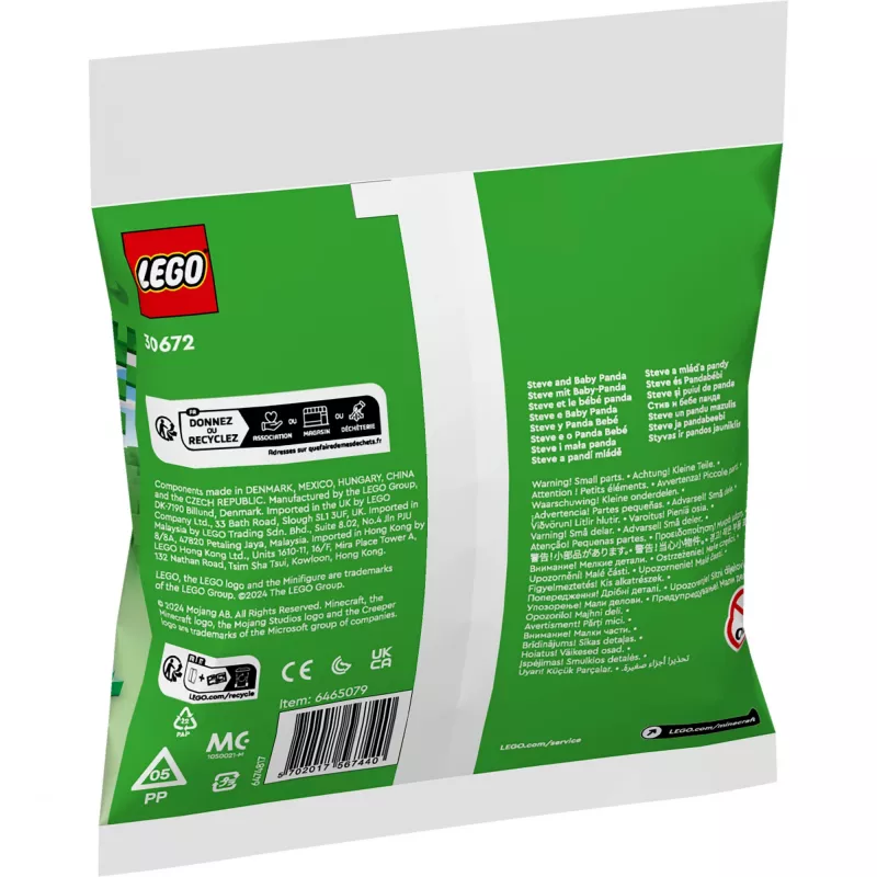 LEGO Minecraft Steve and Baby Panda 30672 Polybag