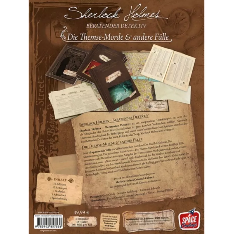 Sherlock Holmes Consulting Detective: The Thames Murders and Other Cases, Board Game